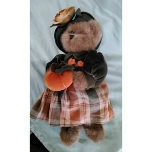 The Bearington Collection Autumn Harvester Pumpkin Bear- TEDDY BEAR